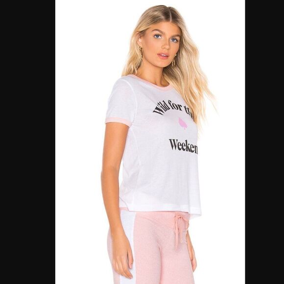 NWT Wildfox Wild for The Weekend Johnny Ringer Tee | Size S - Picture 2 of 9